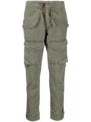 Greg Lauren slim-fit cargo trousers - Green