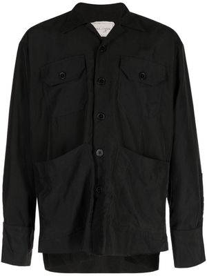 Greg Lauren Souvenir Boxy Studio button-up shirt - Black