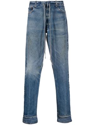 Greg Lauren straight leg jeans - Blue