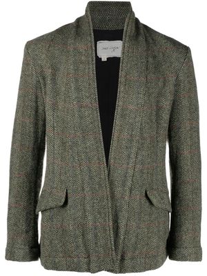 Greg Lauren tweed tailored blazer - Green