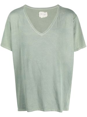 Greg Lauren V-neck cotton T-shirt - Green