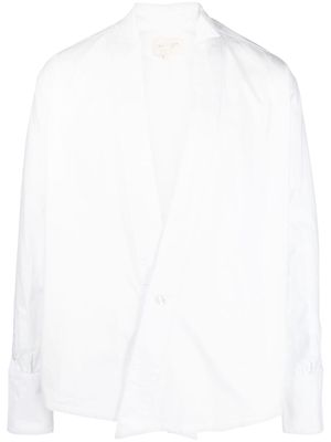 Greg Lauren V-neck long-sleeve shirt - White