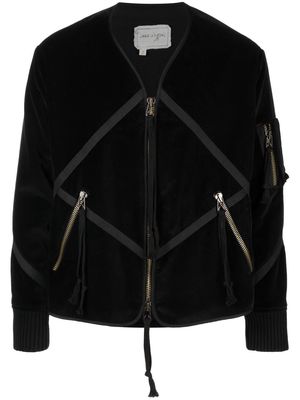 Greg Lauren velvet patchwork jacket - Black