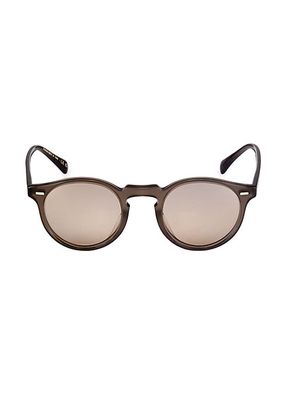 Gregory Peck 50MM Phantos Round Sunglasses