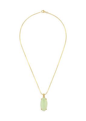 Greta 14K Gold-Filled & Jade Pendant Necklace
