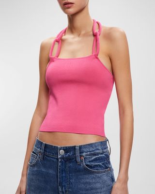 Gretel Knit Tank Top With Chain Cord Straps