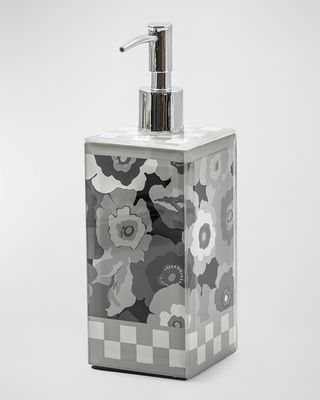 Grey Always Flowers Soap Pump