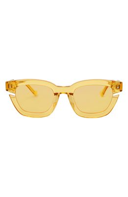 Grey Ant Bowtie Cutout 50mm Square Sunglasses in Yellow/Yellow
