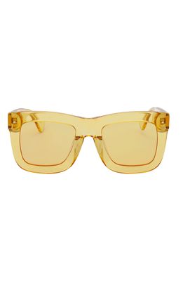 Grey Ant Status 51mm Square Sunglasses in Yellow/Yellow