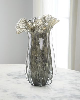 Grey Handblown Eruption Vase I