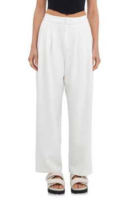 Grey Lab High Waist Balloon Trousers in White