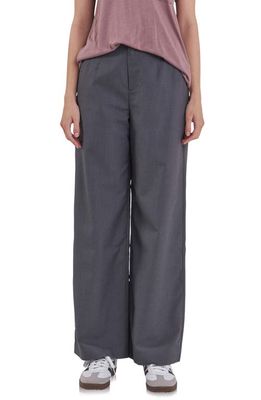 Grey Lab Relaxed High Waist Wide Leg Pants in Heather Grey