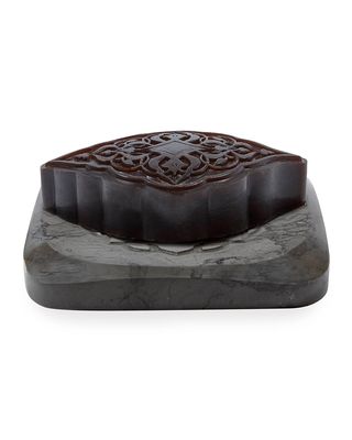 Grey Marble Plate with Amber Ma'amoul Soap