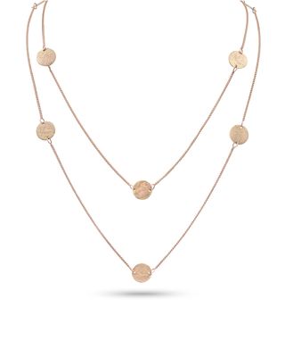 Griffin Coin 18k Rose Gold Long Necklace, 42"L