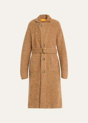 Grizzly Cashmere Long Belted Coat