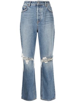 Grlfrnd distressed straight-leg jeans - Blue