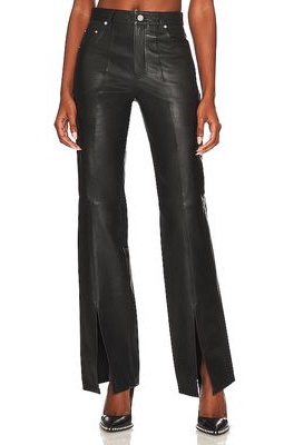 GRLFRND Hallie Slit Ankle Jean in Black