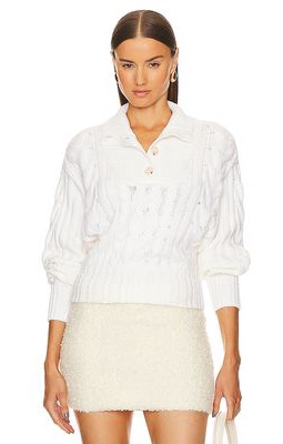 GRLFRND Natae Cable Sweater in Ivory