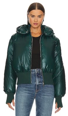 GRLFRND The Puff Bomber in Green