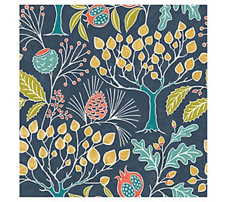 Groovy Garden Navy Peel & Stick Wallpaper