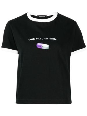 Ground Zero graphic-print cotton T-shirt - Black