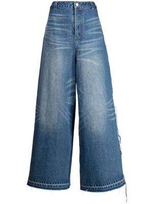 Ground Zero high-waisted wide-leg jeans - Blue