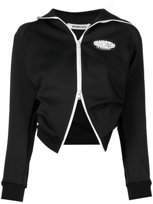 Ground Zero logo-patch zip-up jacket - Black