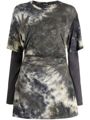 Ground Zero tie-dye long-sleeve T-shirt - Grey