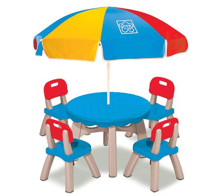 Grow'n Up Kids Summertime Patio Set w/ Chairs & Umbrella