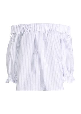 Gruner Stripe Cotton & Linen Blouse