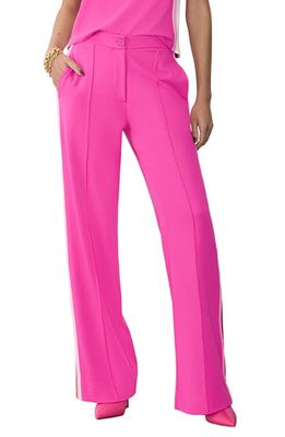 GSTQ Wide Leg Jersey Pants in Knockout Pink
