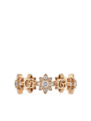 Gucci 18kt rose gold Flora diamond ring - Pink