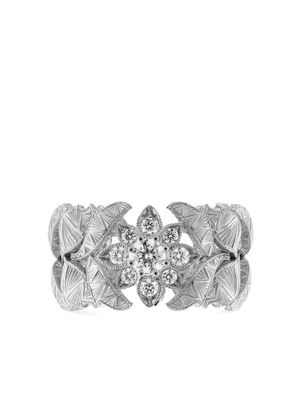 Gucci 18kt white gold Flora diamond ring - Silver
