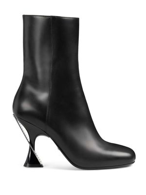 Gucci 95mm leather ankle boots - Black