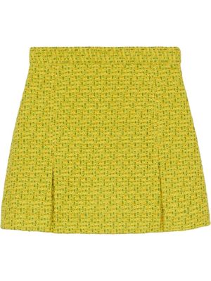 Gucci A-line tweed skirt - Green