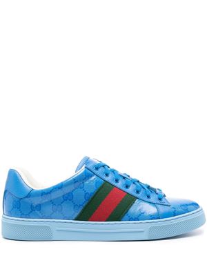 Gucci Ace GG Crystal canvas low-top sneakers - Blue