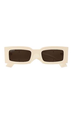 Gucci Acetate Rectangular in Ivory.