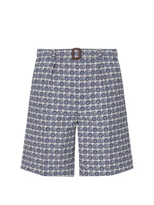 Gucci All-over Patterned Belted Shorts