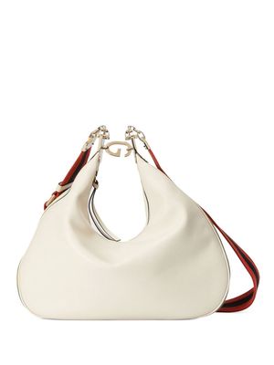 Gucci Attache leather shoulder bag - White
