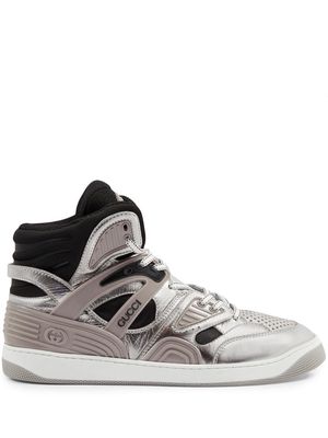 Gucci Basket high-top sneakers - Grey