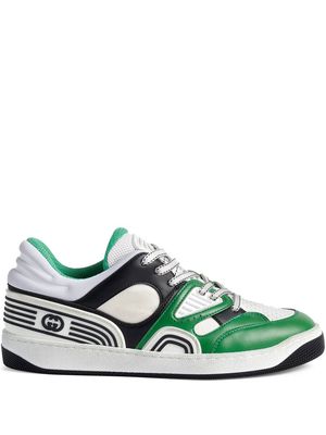 Gucci Basket panelled sneakers - White