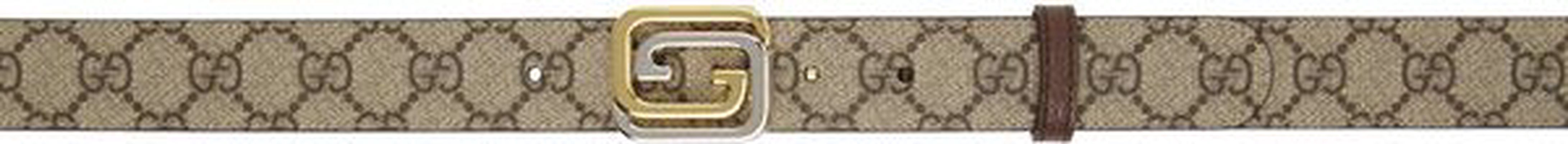 Gucci Beige & Brown Reversible Interlocking G Belt