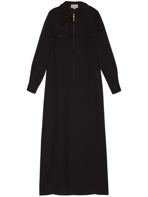 Gucci belted silk maxi dress - Black