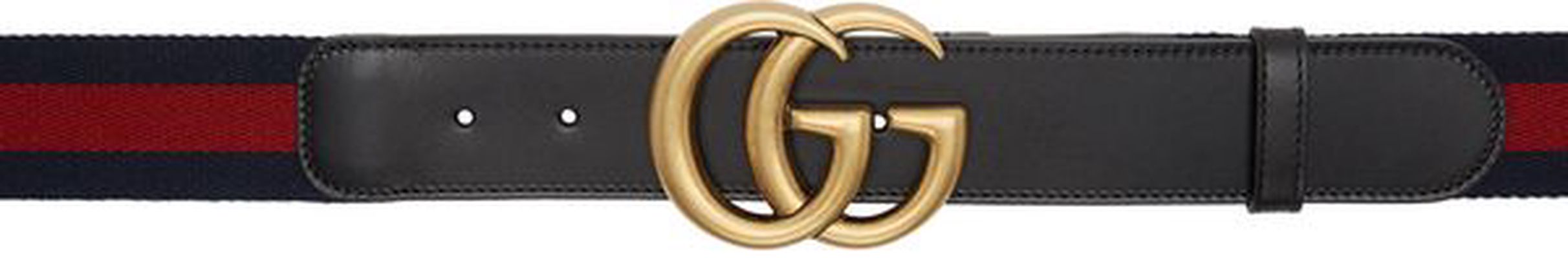 Gucci Black & Navy GG Belt