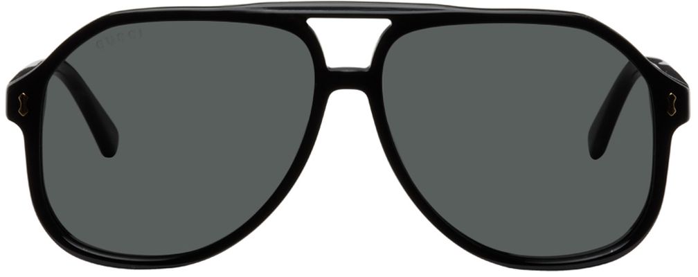 Gucci Black Pilot Navigator Sunglasses