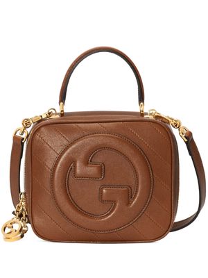 Gucci Blondie logo-patch tote bag - Brown
