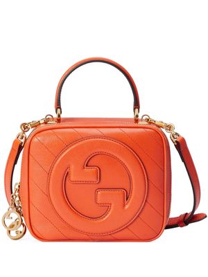 Gucci Blondie logo-patch tote bag - Orange