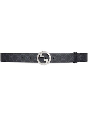 Gucci Blondie monogram leather belt - Black