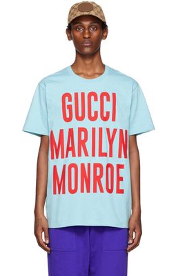 Gucci Blue 'Marylin Monroe' T-Shirt