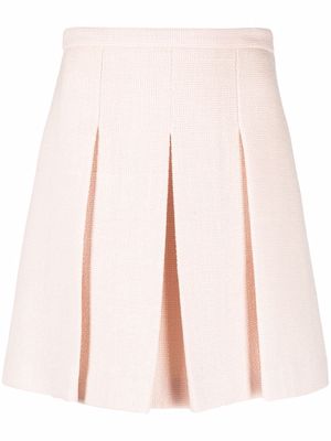 Gucci box-pleat mini skirt - Neutrals